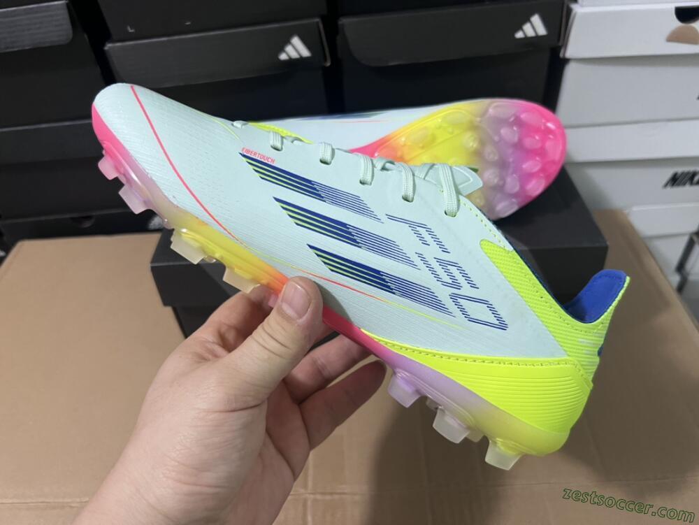 Adidas F50 Elite MG Low-Tops Soccer Cleats - Jade/Blue/Yellow