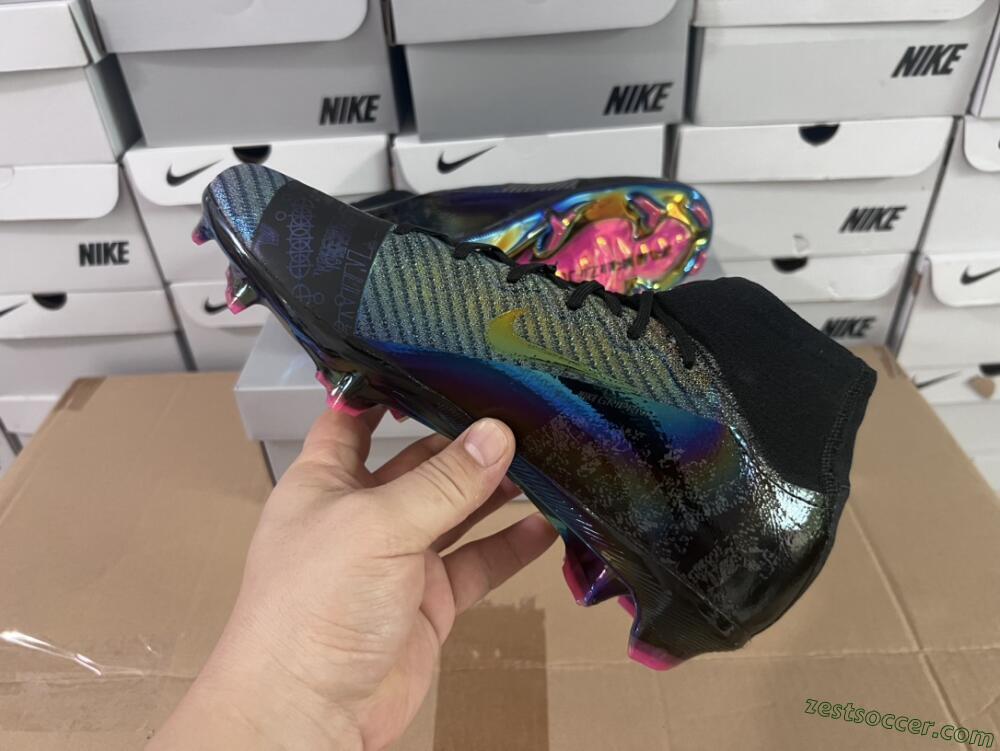 Nike Air Zoom Mercurial Superfly 9 Elite FG High-Tops Soccer Cleats - Metal Blue/Black