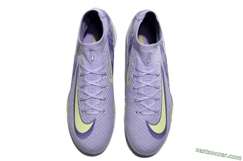 Nike Air Zoom Mercurial Superfly 10 Elite TF Low-Tops Soccer Shoes - Purple/Yellow/White 4