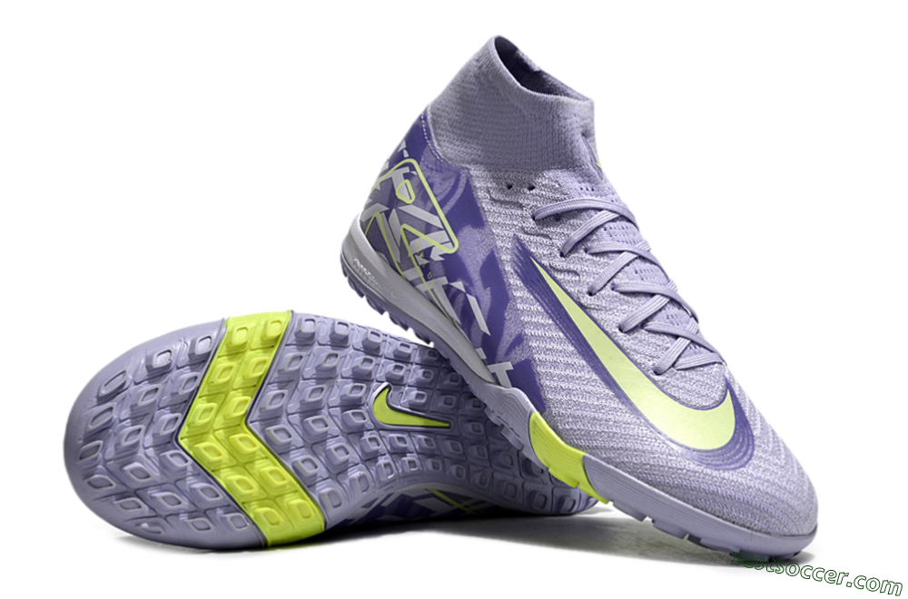 Nike Air Zoom Mercurial Superfly 10 Elite TF Low-Tops Soccer Shoes - Purple/Yellow/White 3
