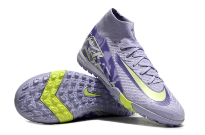 Nike Air Zoom Mercurial Superfly 10 Elite TF Low-Tops Soccer Shoes - Purple/Yellow/White
