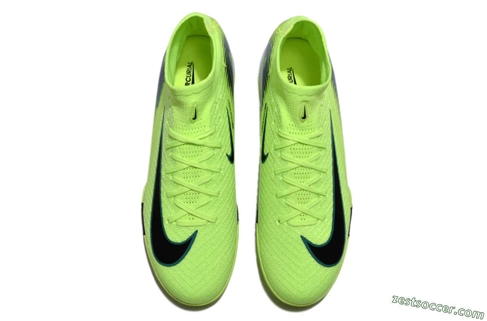 Nike Air Zoom Mercurial Superfly 10 Elite TF Low-Tops Soccer Shoes - Yellow/Black/Blue 4