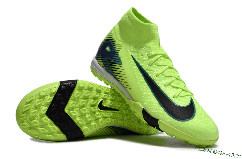 Nike Air Zoom Mercurial Superfly 10 Elite TF Low-Tops Soccer Shoes - Yellow/Black/Blue 3