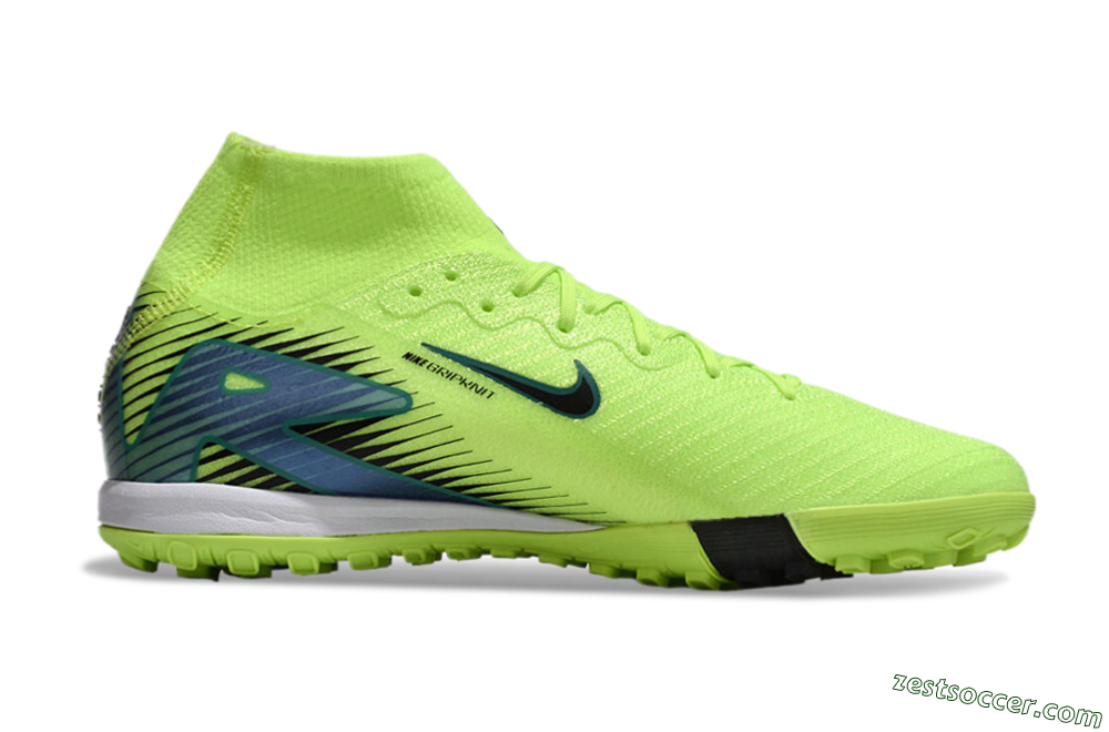 Nike Air Zoom Mercurial Superfly 10 Elite TF Low-Tops Soccer Shoes - Yellow/Black/Blue 7