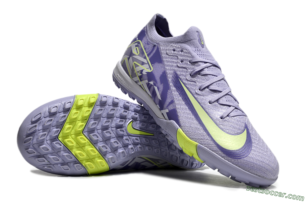 Nike Air Zoom Mercurial Vapor 16 Elite TF Low-Tops Soccer Shoes - Purple/Yellow/White 3