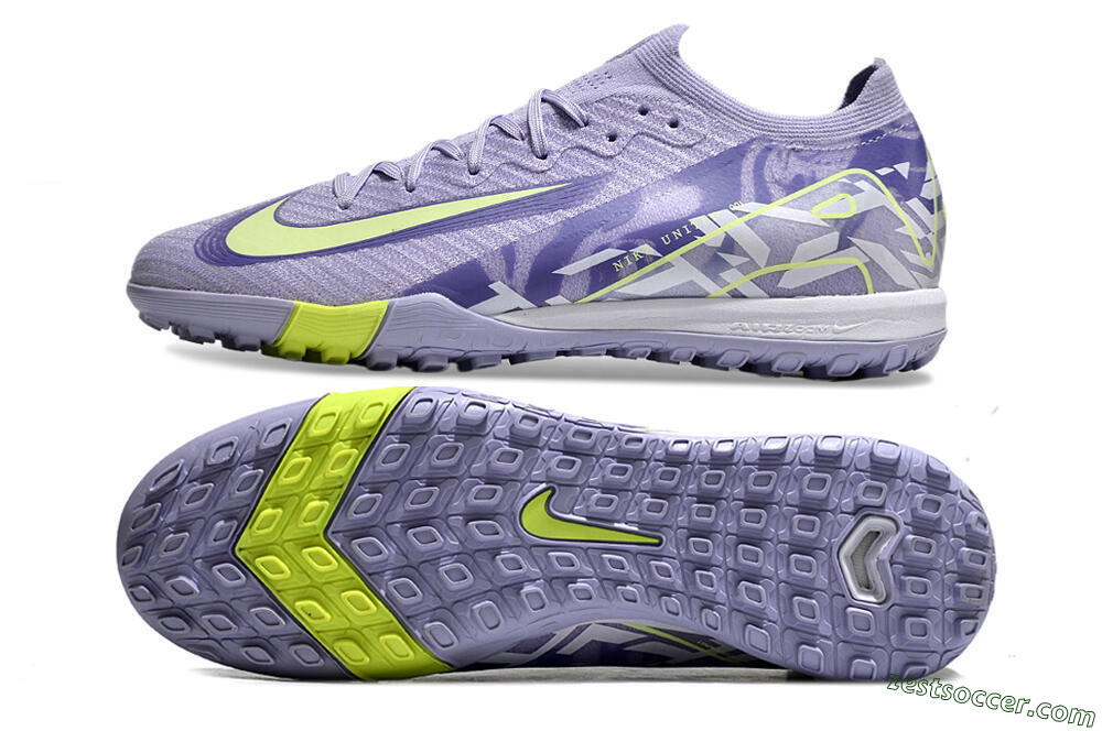 Nike Air Zoom Mercurial Vapor 16 Elite TF Low-Tops Soccer Shoes - Purple/Yellow/White 1