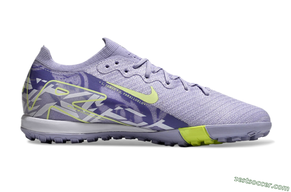 Nike Air Zoom Mercurial Vapor 16 Elite TF Low-Tops Soccer Shoes - Purple/Yellow/White 7