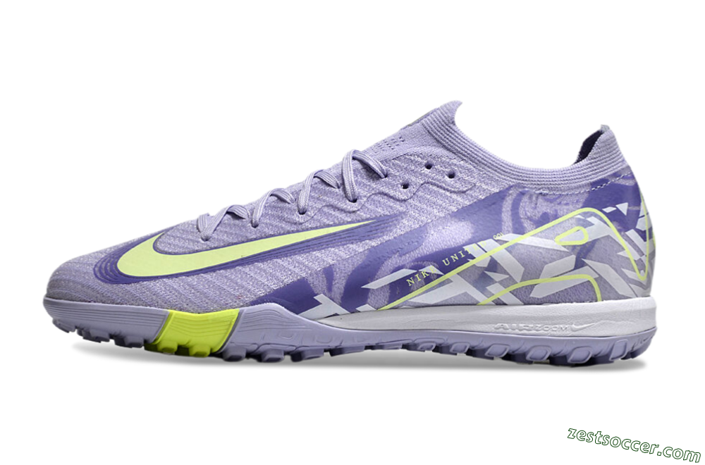 Nike Air Zoom Mercurial Vapor 16 Elite TF Low-Tops Soccer Shoes - Purple/Yellow/White 2