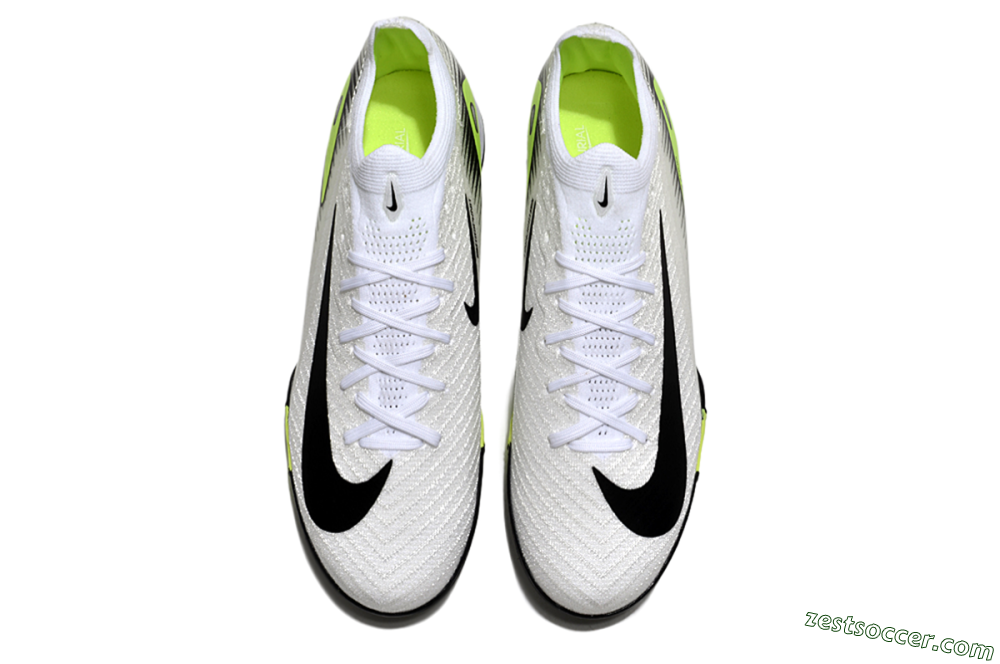 Nike Air Zoom Mercurial Vapor 16 Elite TF Low-Tops Soccer Shoes - White/Black/Yellow 4