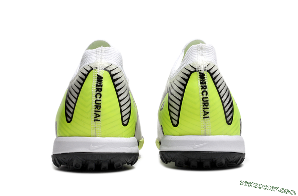 Nike Air Zoom Mercurial Vapor 16 Elite TF Low-Tops Soccer Shoes - White/Black/Yellow 5