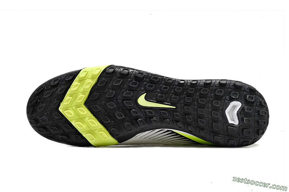 Nike Air Zoom Mercurial Vapor 16 Elite TF Low-Tops Soccer Shoes - White/Black/Yellow 6