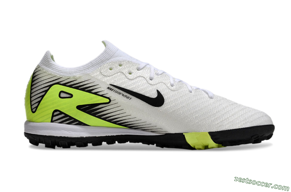 Nike Air Zoom Mercurial Vapor 16 Elite TF Low-Tops Soccer Shoes - White/Black/Yellow 7