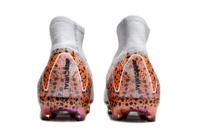 Nike Air Zoom Mercurial Superfly 10 Elite AG High-Tops Soccer Cleats - Grey/White/Leopard