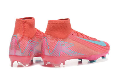 Nike Air Zoom Mercurial Superfly 10 Elite FG High-Tops Soccer Cleats - Red/Jade/Blue