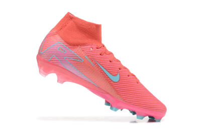 Nike Air Zoom Mercurial Superfly 10 Elite FG High-Tops Soccer Cleats - Red/Jade/Blue