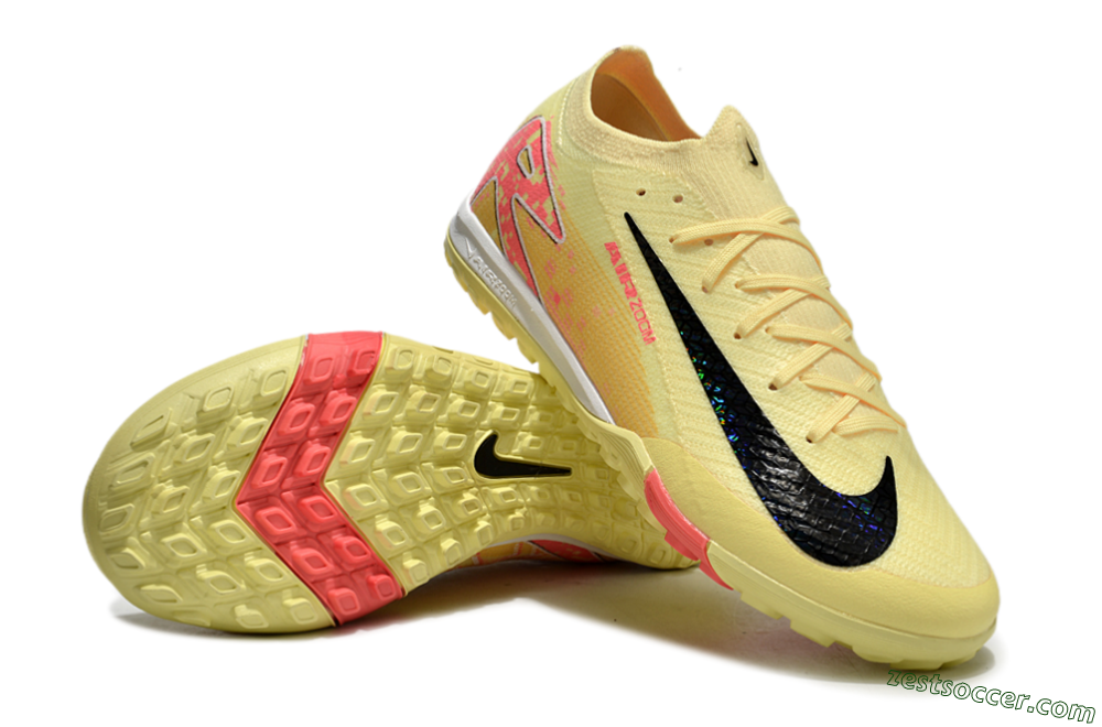 Nike Air Zoom Mercurial Vapor 16 Elite TF Low-Tops Soccer Shoes - Yellow/Black/Red 3