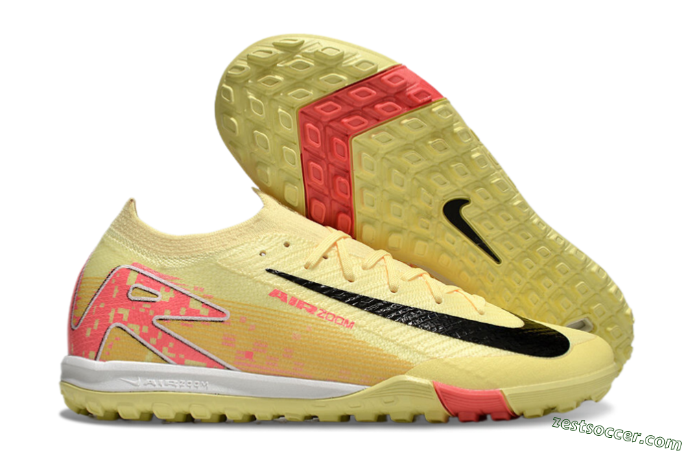 Nike Air Zoom Mercurial Vapor 16 Elite TF Low-Tops Soccer Shoes - Yellow/Black/Red 0