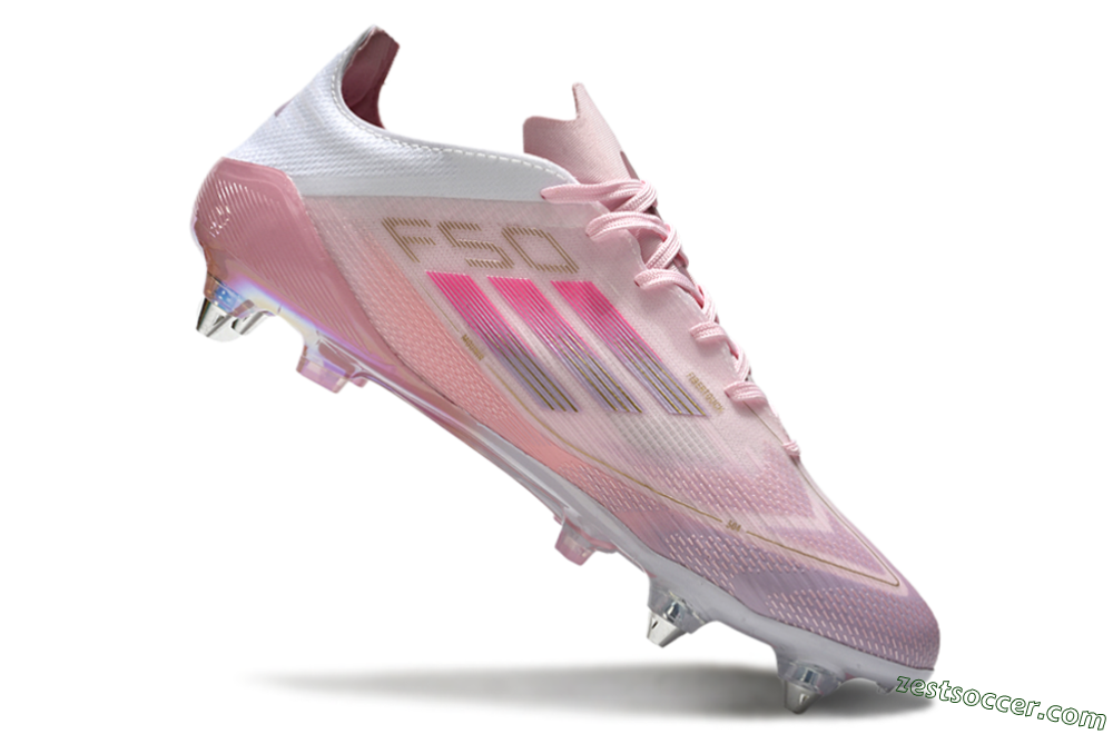 Adidas F50 Elite 304 SG Low-Tops Soccer Cleats - Pink/Gold/White 4