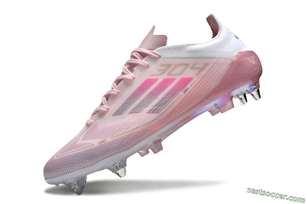 Adidas F50 Elite 304 SG Low-Tops Soccer Cleats - Pink/Gold/White 5