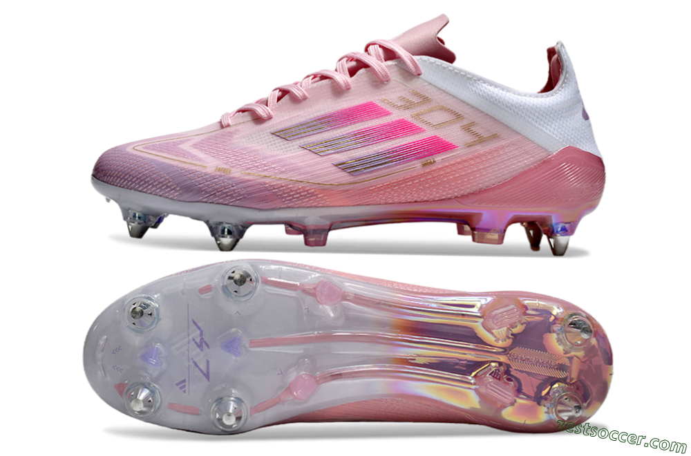 Adidas F50 Elite 304 SG Low-Tops Soccer Cleats - Pink/Gold/White 1