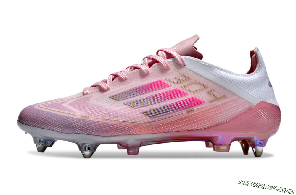 Adidas F50 Elite 304 SG Low-Tops Soccer Cleats - Pink/Gold/White 2