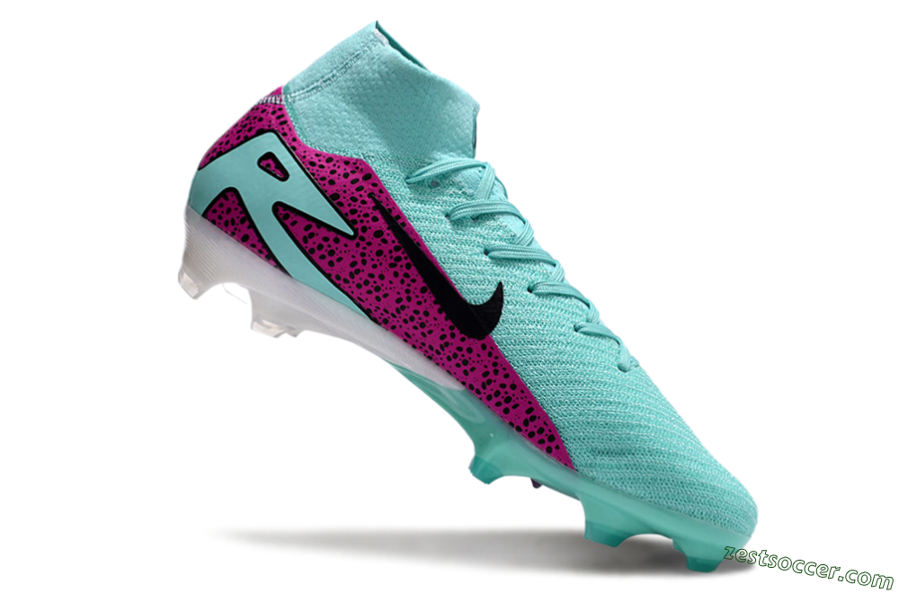 Nike Air Zoom Mercurial Superfly 10 Elite FG High-Tops Soccer Cleats - Jade/Black/Purple 4