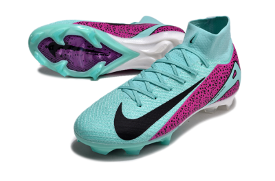 Nike Air Zoom Mercurial Superfly 10 Elite FG High-Tops Soccer Cleats - Jade/Black/Purple