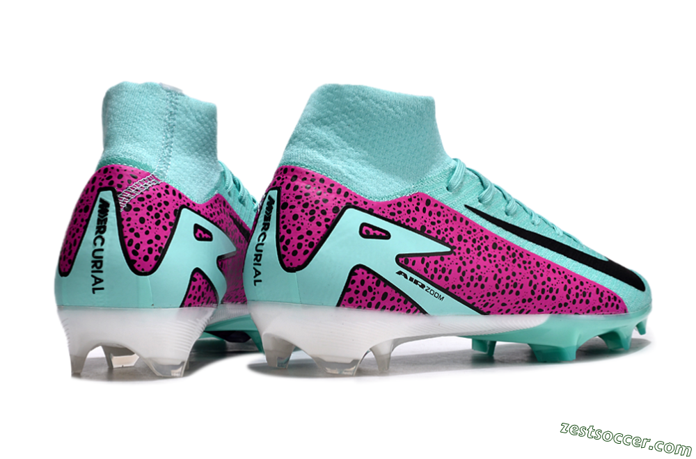 Nike Air Zoom Mercurial Superfly 10 Elite FG High-Tops Soccer Cleats - Jade/Black/Purple 6