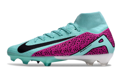 Nike Air Zoom Mercurial Superfly 10 Elite FG High-Tops Soccer Cleats - Jade/Black/Purple
