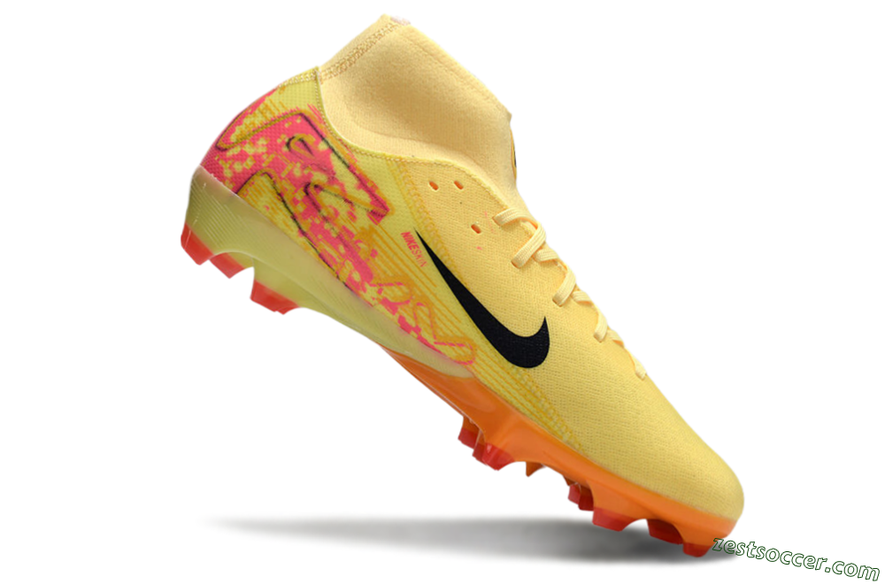 Nike Air Zoom Mercurial Superfly 10 Elite FG High-Tops Soccer Cleats - Yellow/Black/Red 4