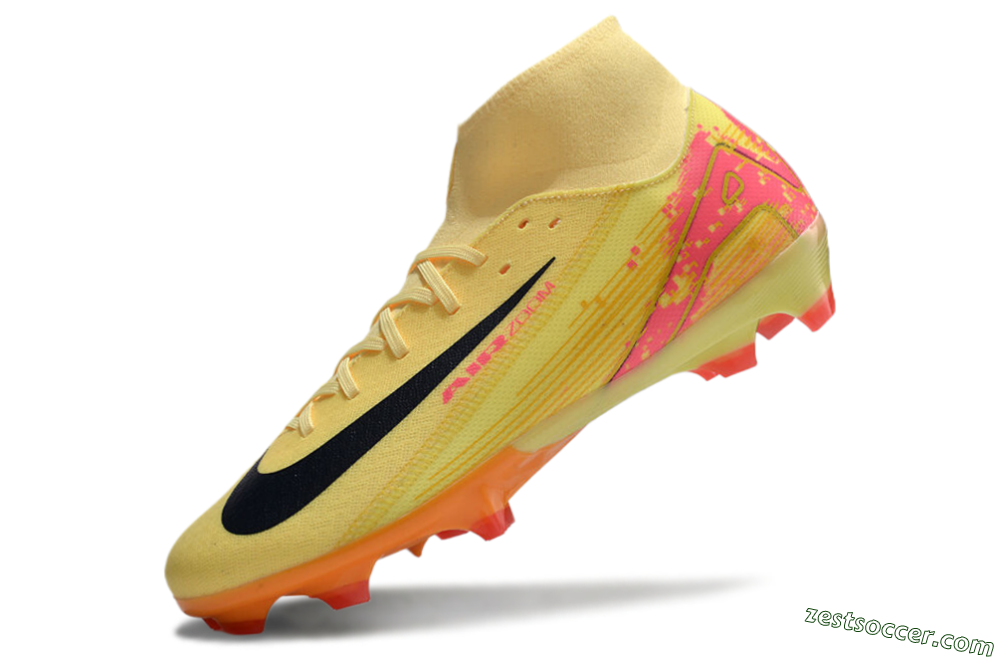 Nike Air Zoom Mercurial Superfly 10 Elite FG High-Tops Soccer Cleats - Yellow/Black/Red 5