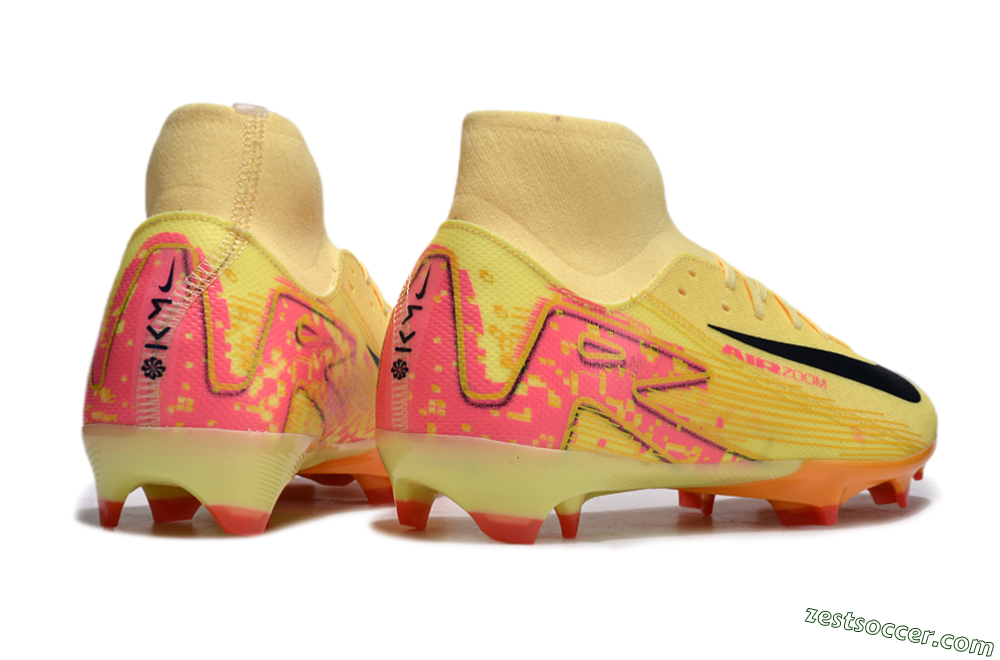Nike Air Zoom Mercurial Superfly 10 Elite FG High-Tops Soccer Cleats - Yellow/Black/Red 6