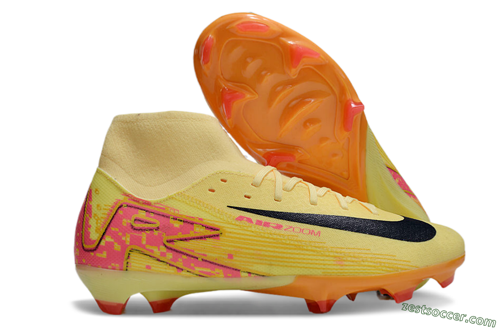 Nike Air Zoom Mercurial Superfly 10 Elite FG High-Tops Soccer Cleats - Yellow/Black/Red 0
