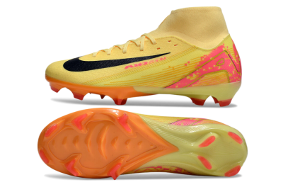 Nike Air Zoom Mercurial Superfly 10 Elite FG High-Tops Soccer Cleats - Yellow/Black/Red
