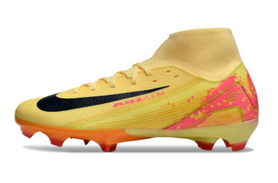 Nike Air Zoom Mercurial Superfly 10 Elite FG High-Tops Soccer Cleats - Yellow/Black/Red