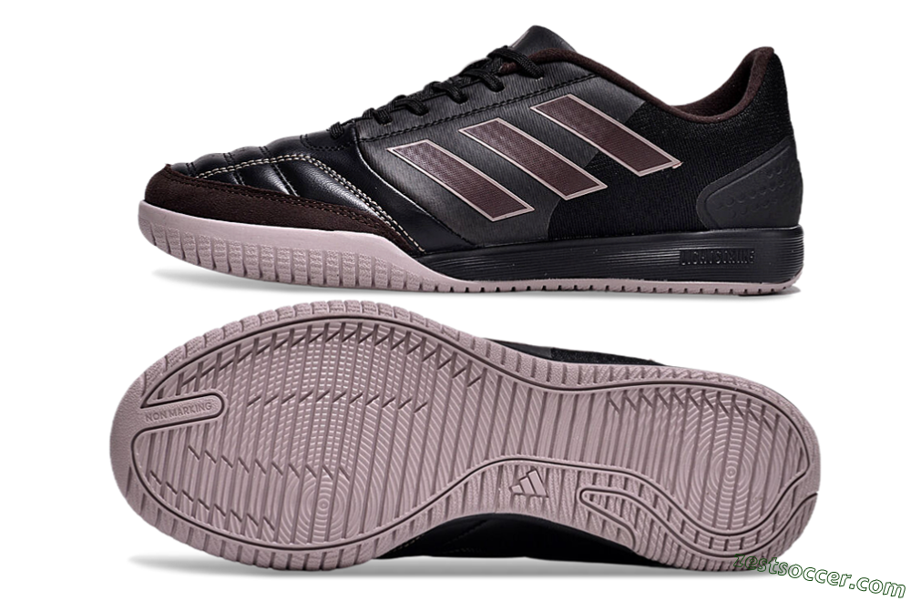 Adidas Top Sala Competition IC Low-Tops Soccer Shoes - Black/Brown/Pink 1
