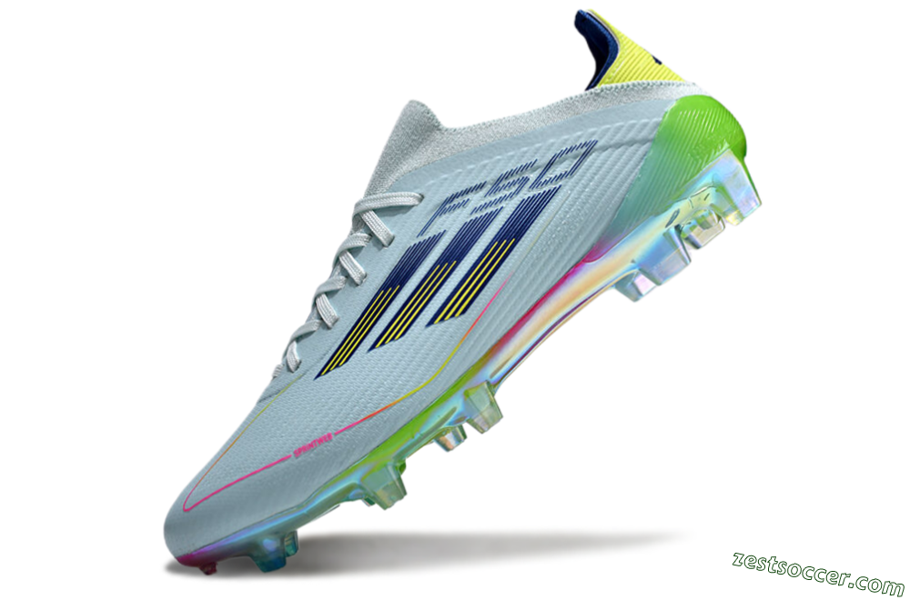 Adidas F50 Elite FG Low-Tops Soccer Cleats - Jade/Blue/Yellow 6