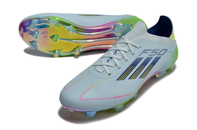 Adidas F50 Elite FG Low-Tops Soccer Cleats - Jade/Blue/Yellow