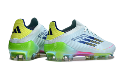 Adidas F50 Elite FG Low-Tops Soccer Cleats - Jade/Blue/Yellow