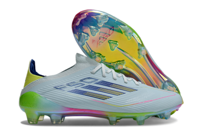 Adidas F50 Elite FG Low-Tops Soccer Cleats - Jade/Blue/Yellow