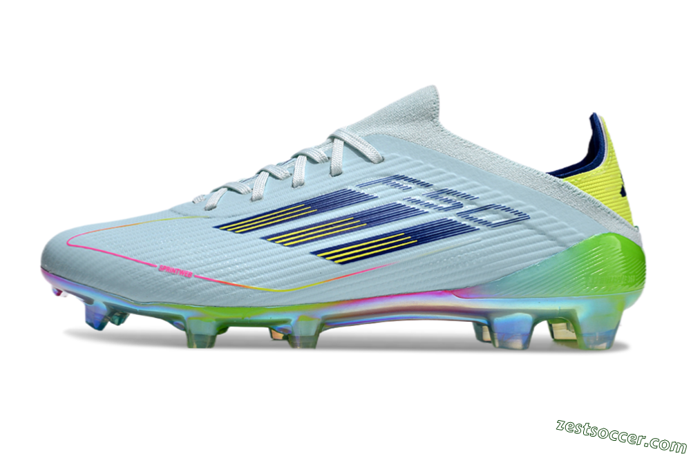 Adidas F50 Elite FG Low-Tops Soccer Cleats - Jade/Blue/Yellow 2