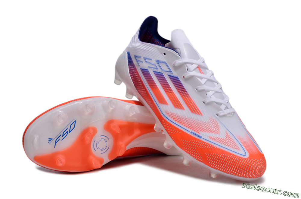 Adidas F50 Elite AG Low-Tops Soccer Cleats - Red/White/Blue 4
