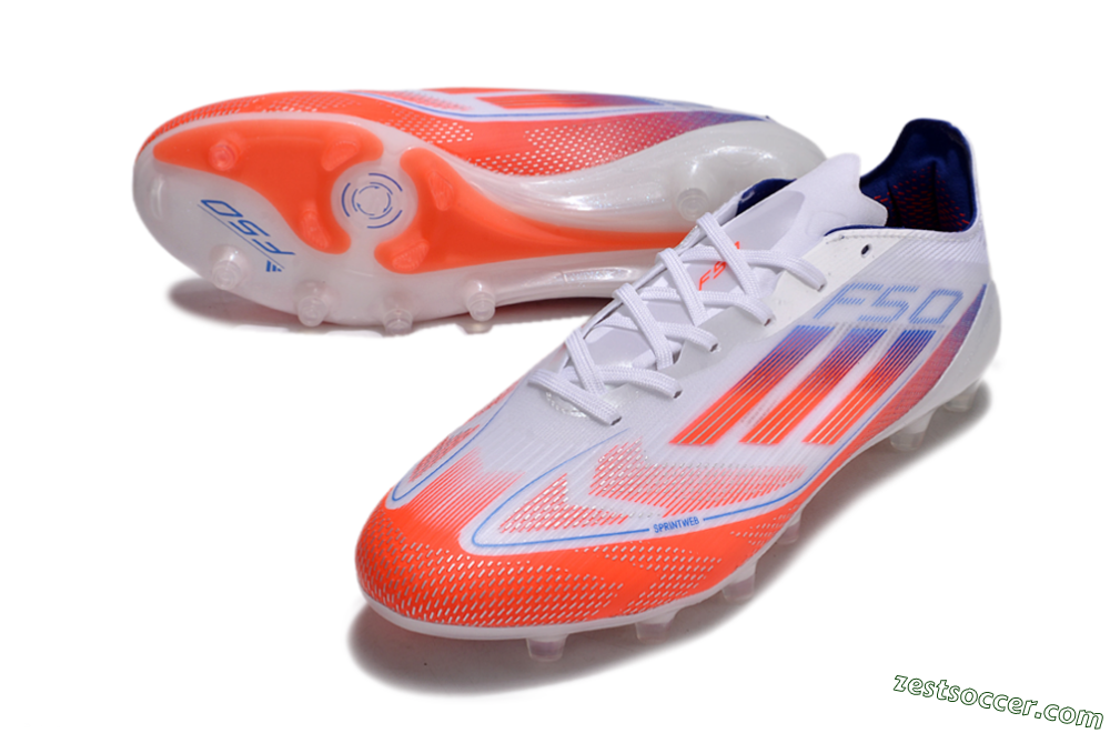 Adidas F50 Elite AG Low-Tops Soccer Cleats - Red/White/Blue 3