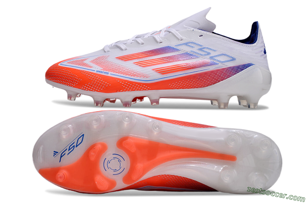 Adidas F50 Elite AG Low-Tops Soccer Cleats - Red/White/Blue 1