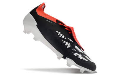 Adidas Predator Elite Foldover Tongue FG Low-Tops Soccer Cleats - Black/White/Red