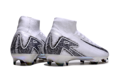 Nike Air Zoom Mercurial Superfly 10 Elite FG High-Tops Soccer Cleats - White/Black/Grey