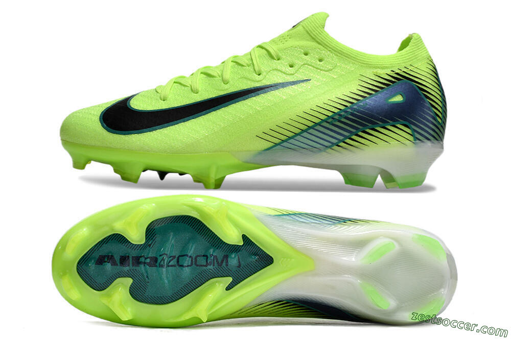 Nike Air Zoom Mercurial Vapor 16 Elite FG Low-Tops Soccer Cleats - Yellow/Green/Blue 1