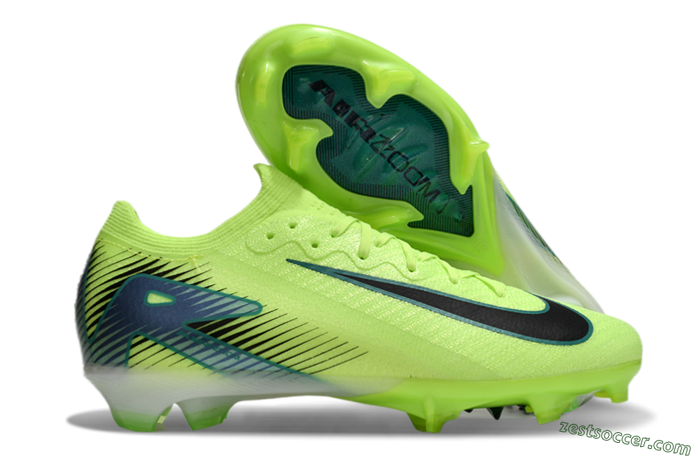 Nike Air Zoom Mercurial Vapor 16 Elite FG Low-Tops Soccer Cleats - Yellow/Green/Blue 0
