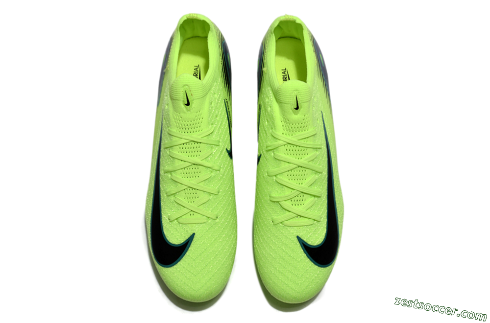 Nike Air Zoom Mercurial Vapor 16 Elite FG Low-Tops Soccer Cleats - Yellow/Green/Blue 4