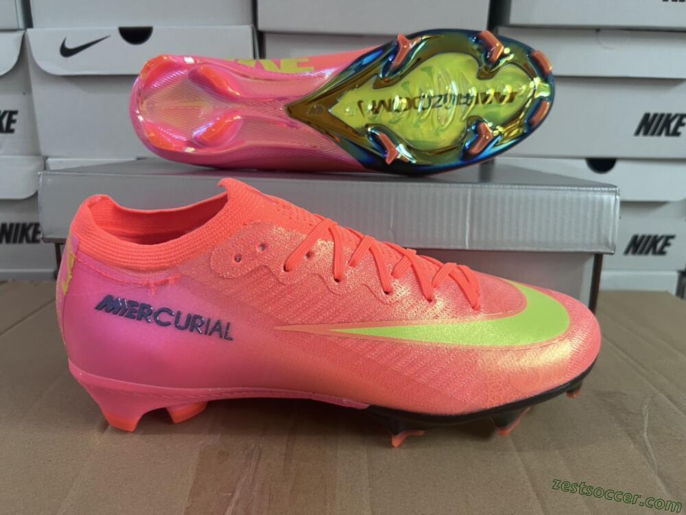 Nike Air Zoom Mercurial Vapor 16 Elite FG Low-Tops Soccer Cleats - Orange/Yellow/Black